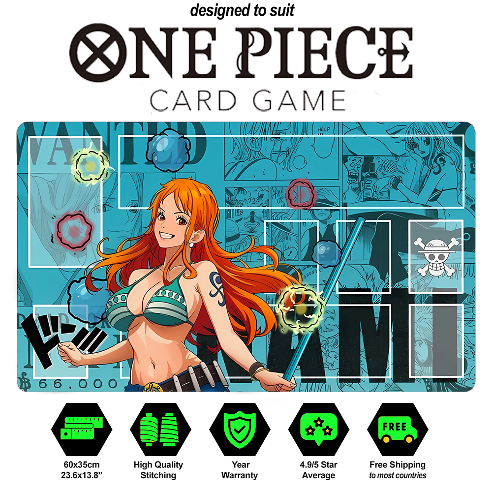 One Piece Nami Comic 5 Playmat CCG OPCG TCG Trading Card Game Mat