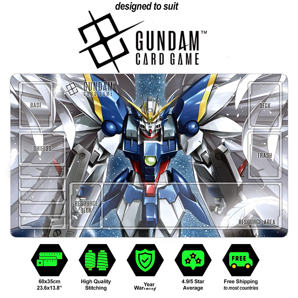 Gundam TCG XXXG-00W0 Wing Gundam Zero Alternate Art Beta Playmat Custom