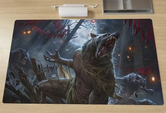 Magic the Gathering Werewolf MTG Playmat TCG CCG Trading Card Game Play Mat Pad Effenfine