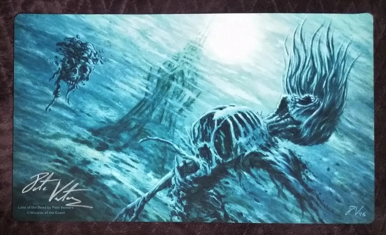 Lake of the Dead Play Mat MTG Playmat SIGNED Pete Venters OFFICIAL Wizards Magic Effenfine