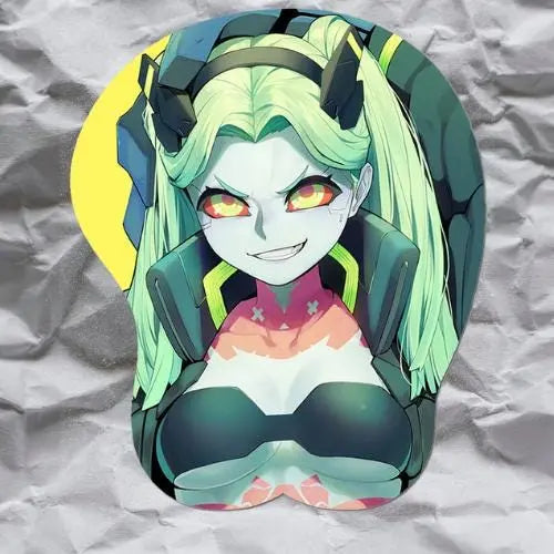 Cyberpunk Edgerunners Rebecca 3D Oppai Boob Mouse Pad Wrist Rest Mousepad Gift Effenfine