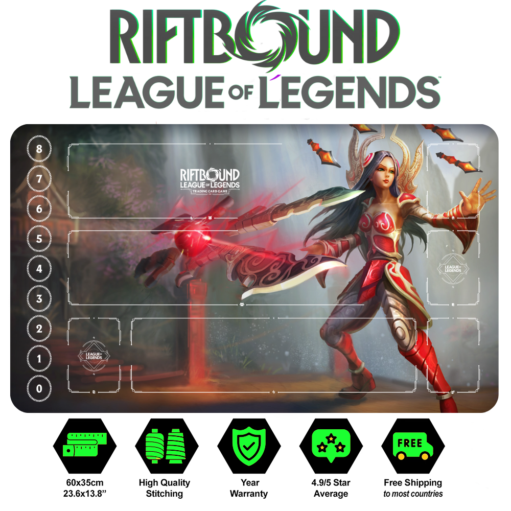 Riftbound Irelia Playmat: League of Legends Trading Card Game (24" x 14")