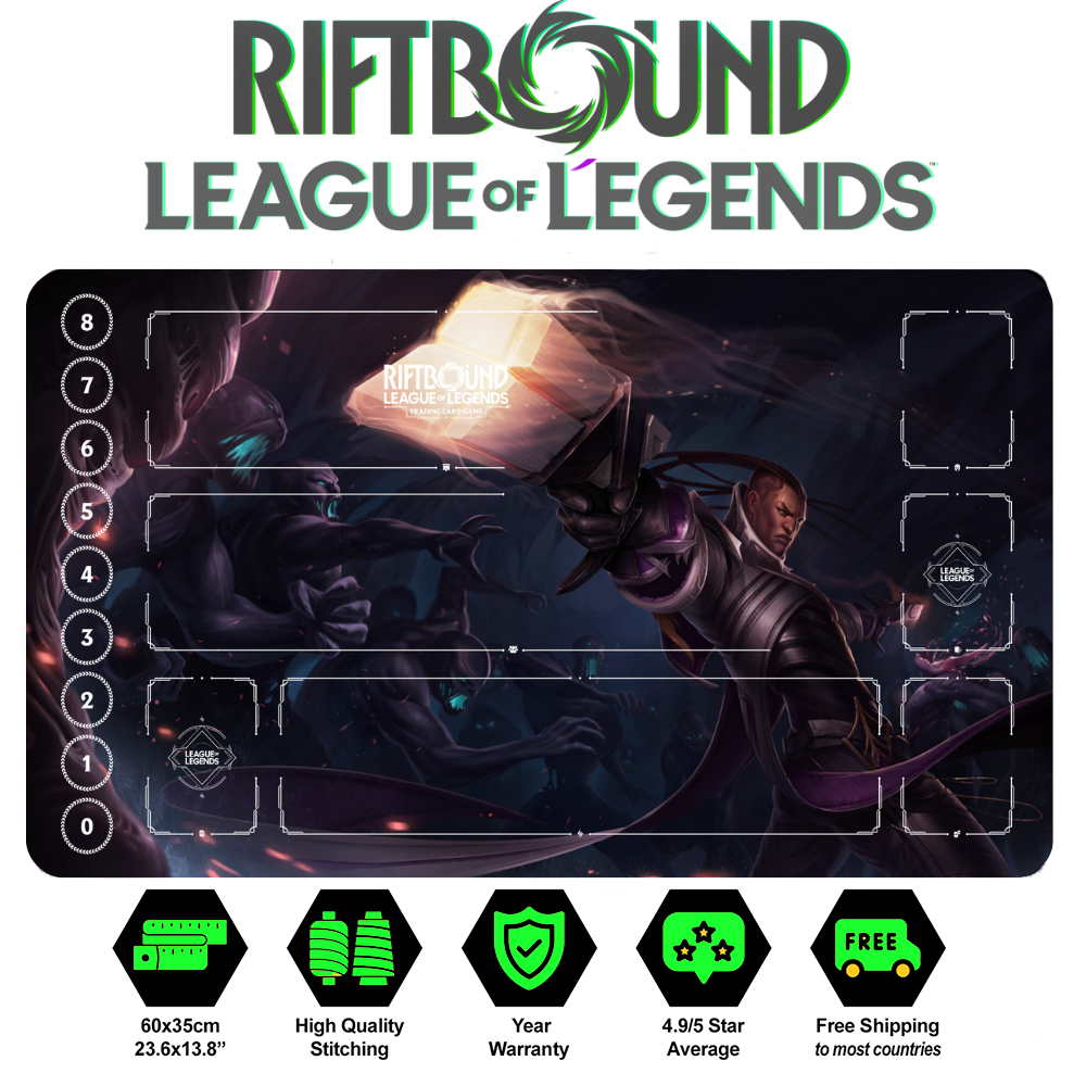 Riftbound Lucian Playmat: League of Legends Trading Card Game (24" x 14")