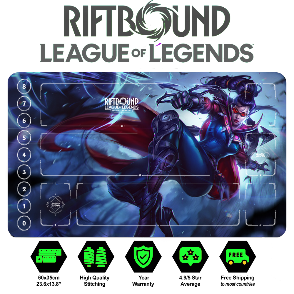 Riftbound Vayne Playmat: League of Legends Trading Card Game (24" x 14")