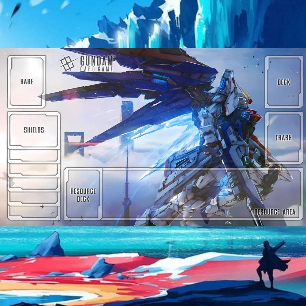 Gundam TCG Playmat Exia (GN-001) Blue Flame Alternate Art Beta Playmat Custom Effenfine