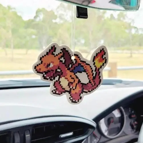 Charizard Car Air Freshener - Gaming Pixel Art Accessory - Popular Gift Effenfine