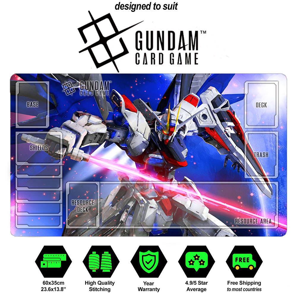 Gundam TCG Playmat - ZGMF-X10A Gundam Alternate Art Beta |  Custom Premium Playmat