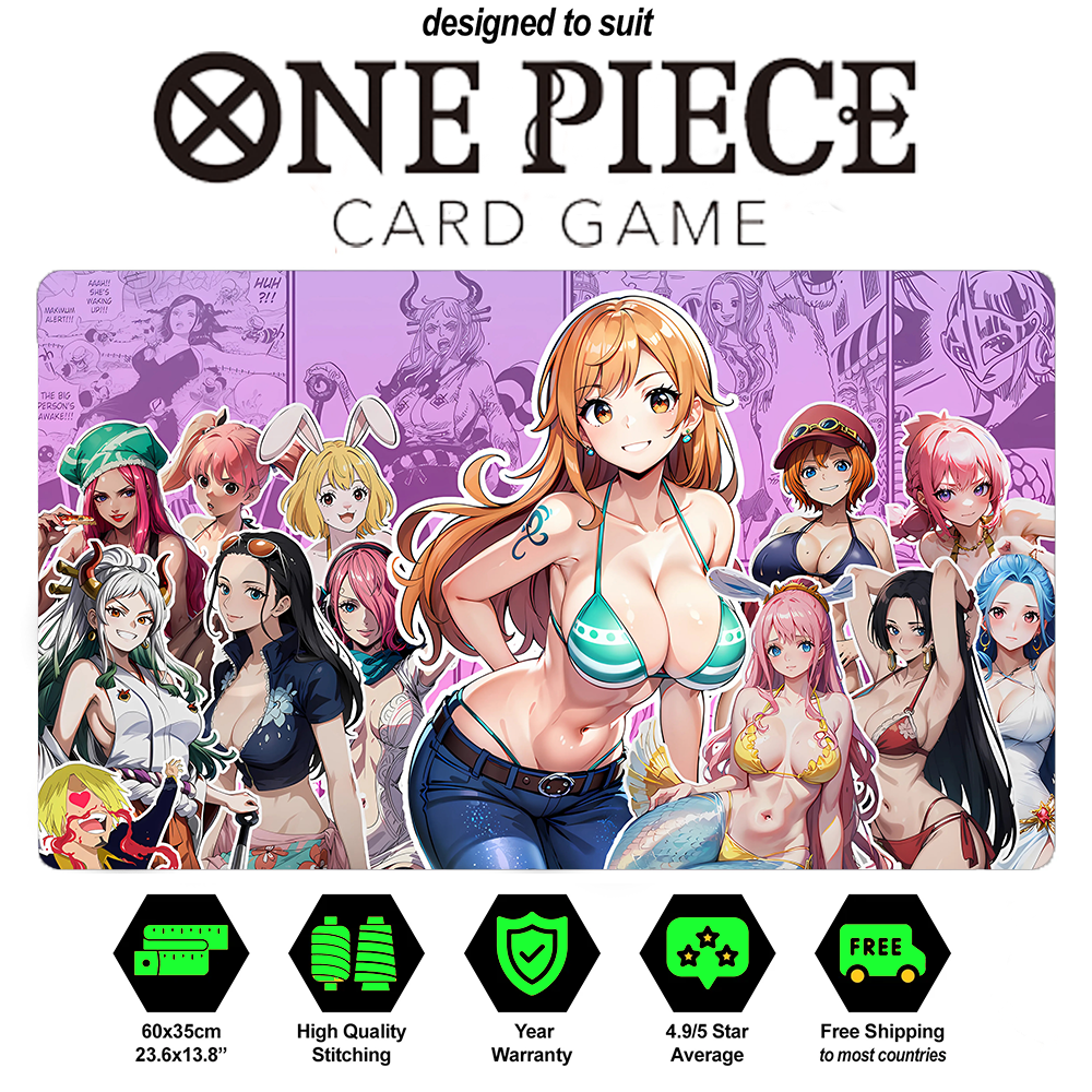 One Piece Waifu Waifu Playmat CCG OPCG TCG Trading Card Game Mat