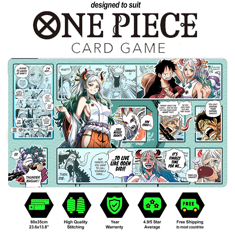 One Piece Yamato Comic 2 Playmat CCG OPCG TCG Trading Card Game Mat