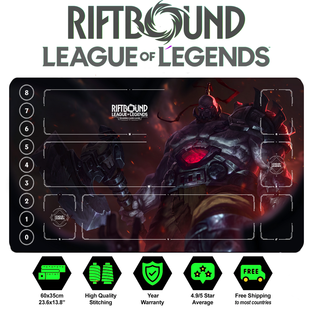 Riftbound Sion Playmat: League of Legends Trading Card Game (24" x 14")