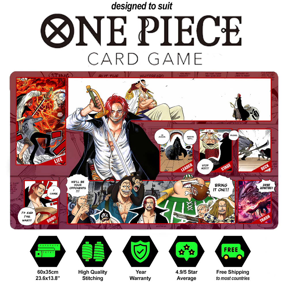 One Piece Shanks Playmat CCG OPCG TCG Trading Card Game Mat