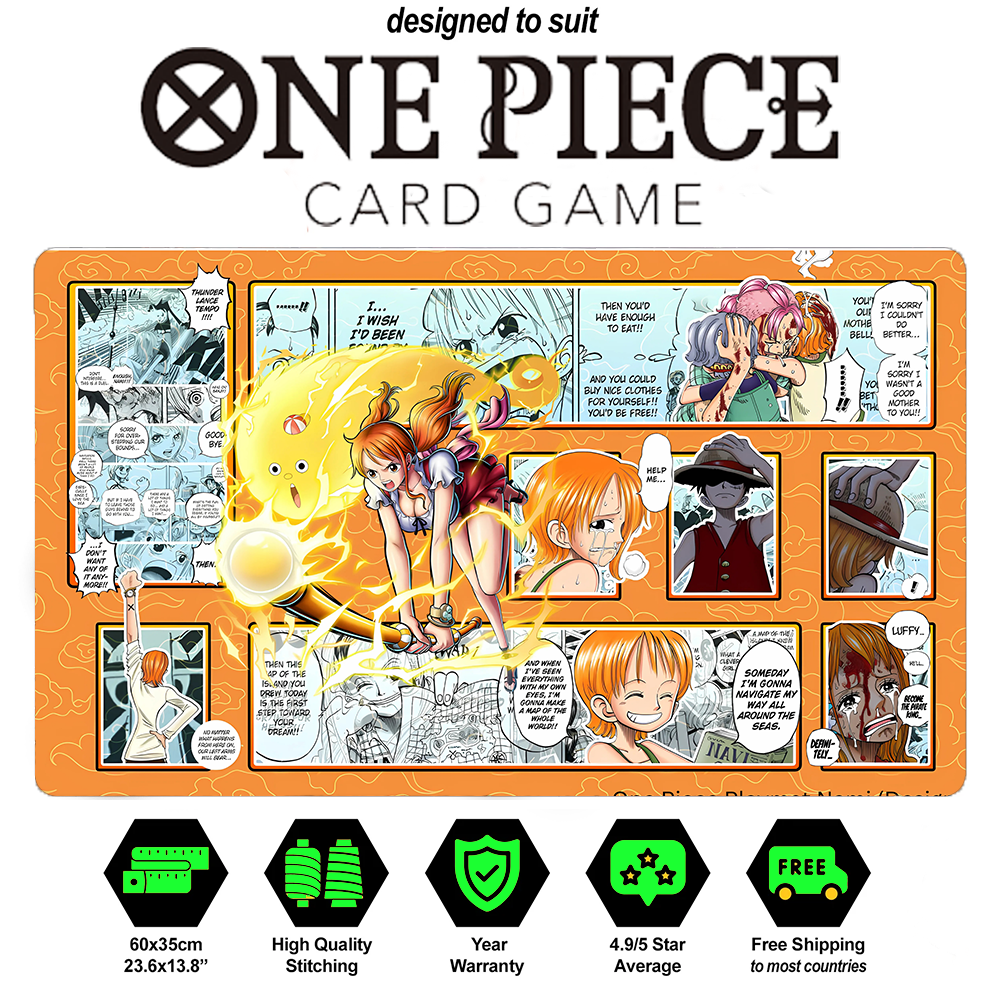 One Piece Nami Comic 2 Playmat CCG OPCG TCG Trading Card Game Mat