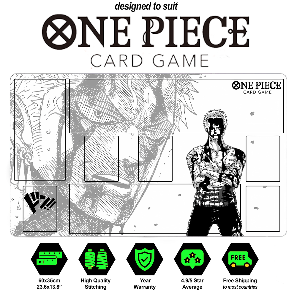 One Piece Roronora Zoro Comic 2 Playmat CCG OPCG TCG Trading Card Game Mat