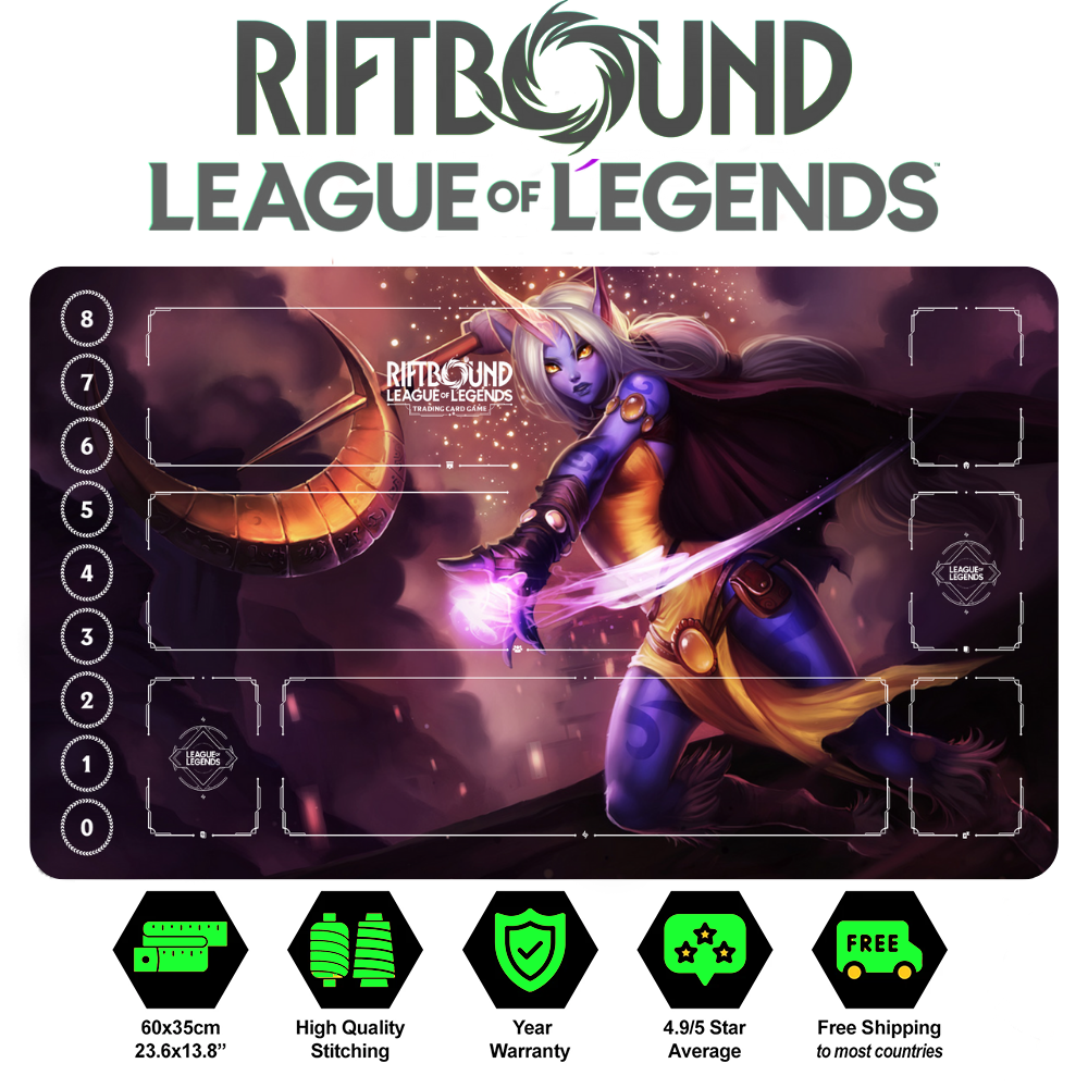 Riftbound Soraka Playmat: League of Legends Trading Card Game (24" x 14")