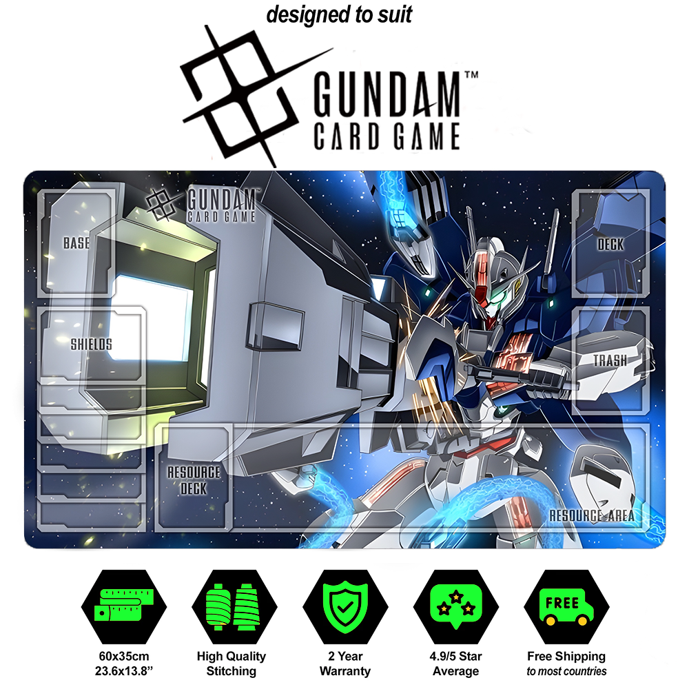 Gundam TCG Playmat - XVX-016RN Gundam Aerial Rebuild Alternate Art Edition | Custom Premium Playmat