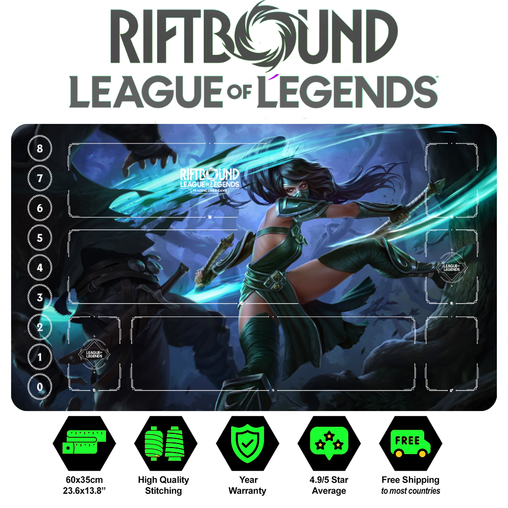 Akali Comic 1 Playmat – Riftbound TCG Champion Mat | LEAGUE OF LEGENDS
