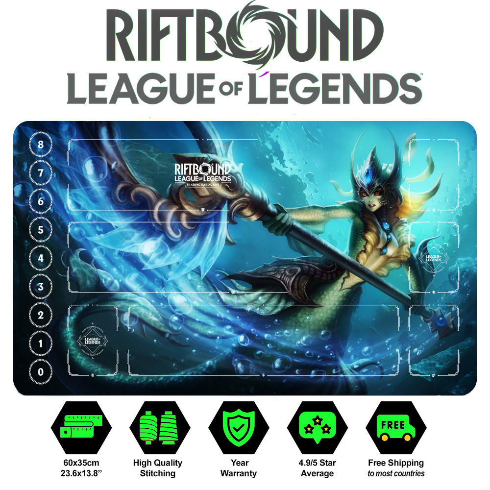 Riftbound Nami Playmat: League of Legends Trading Card Game (24" x 14")