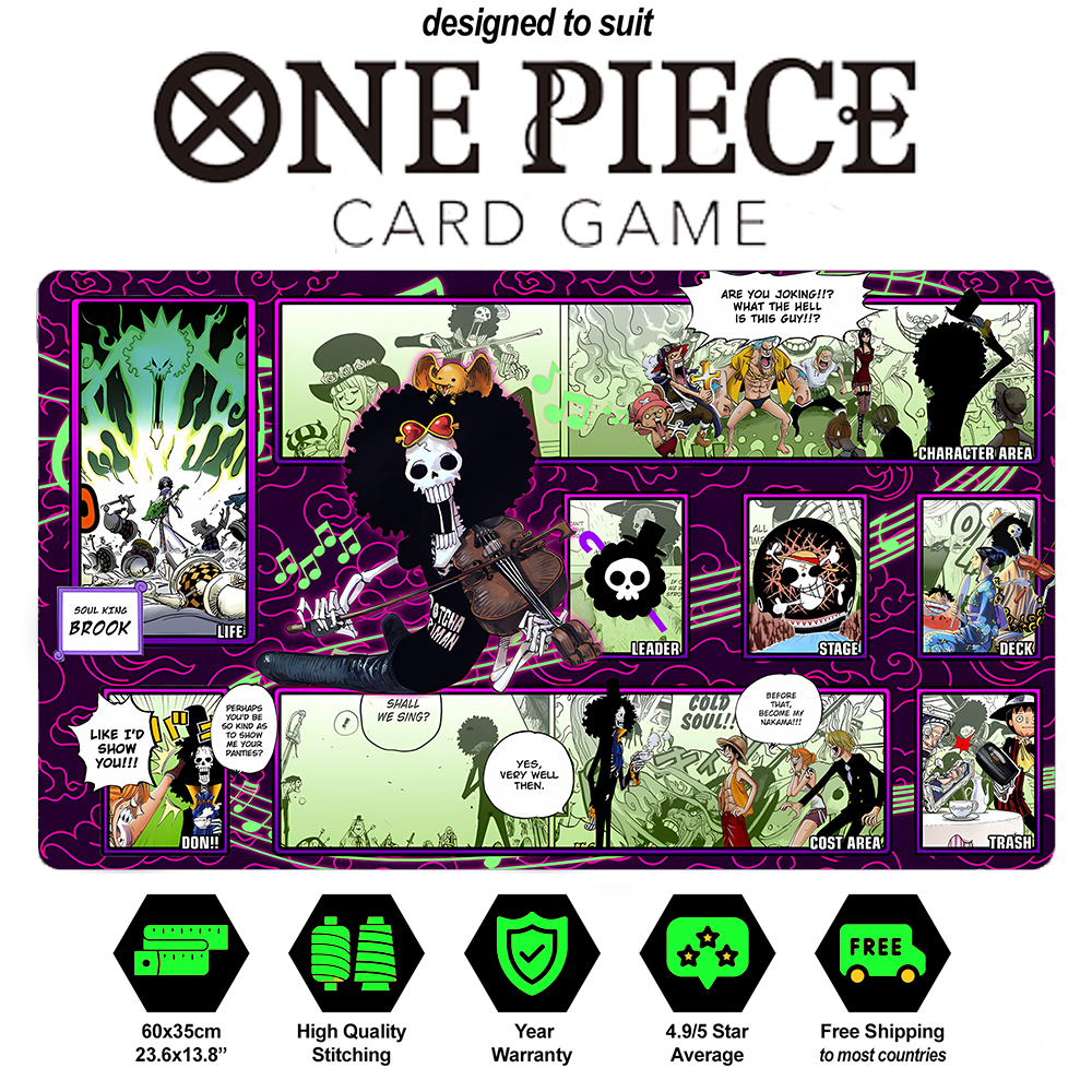 Soul King Brook One Piece Playmat – Premium OPCG & TCG | CCG Custom Playmat