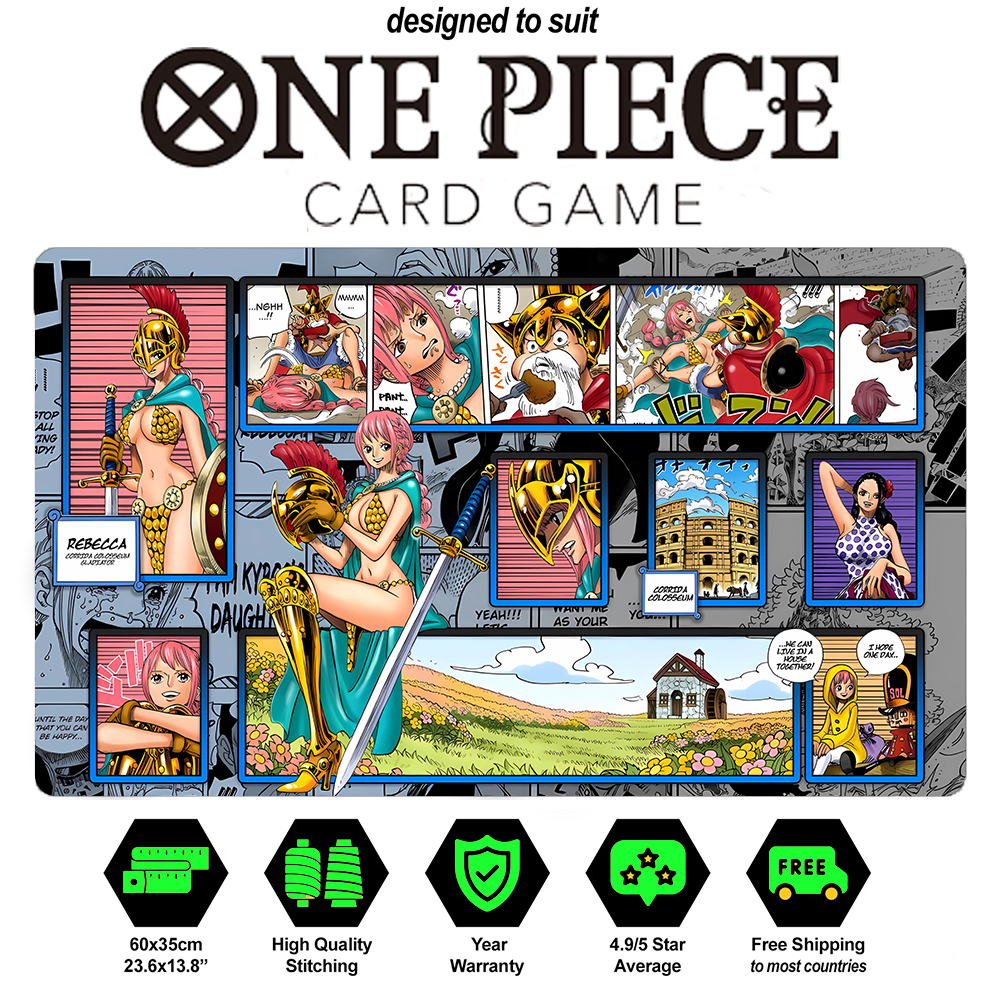 One Piece Rebecca Dressrosa Playmat CCG OPCG TCG Trading Card Game Mat