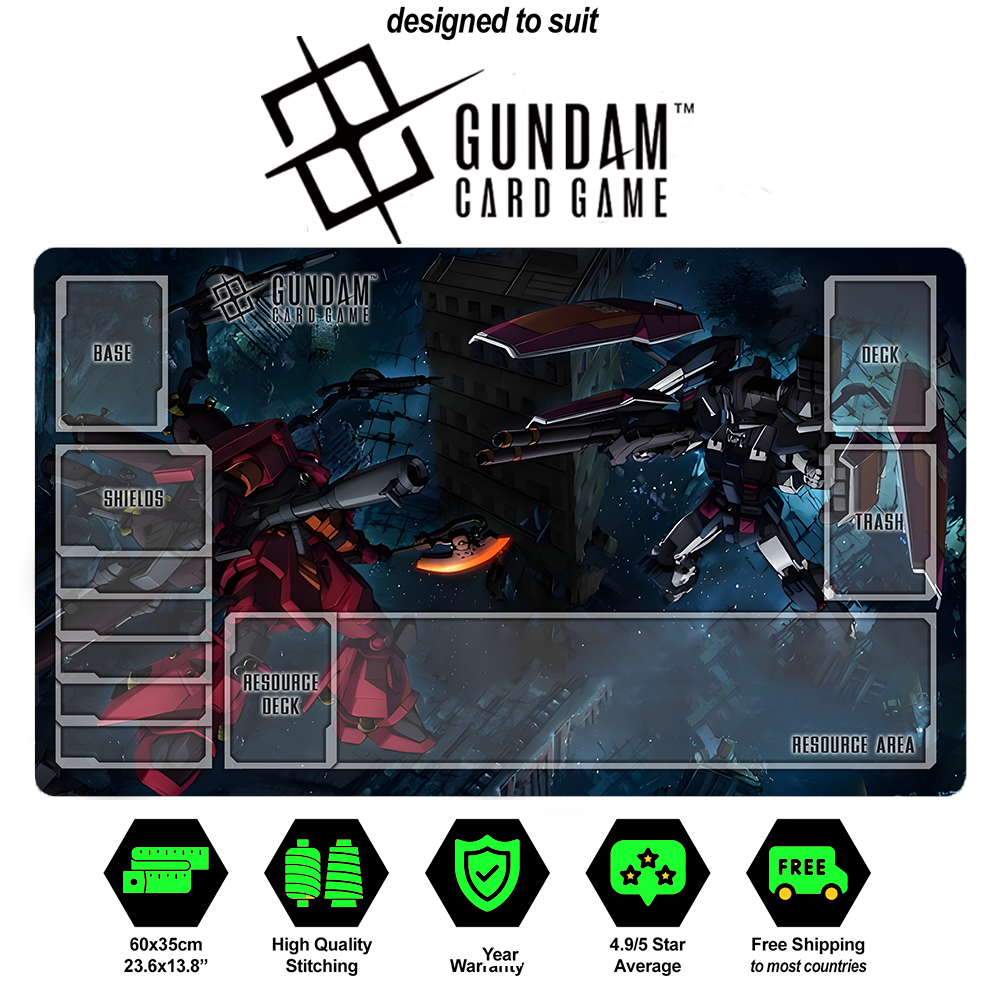 Gundam TCG MSN-04 ii nightingale MSN-04 Sazabi Gundam Alternate Art Beta Playmat Custom