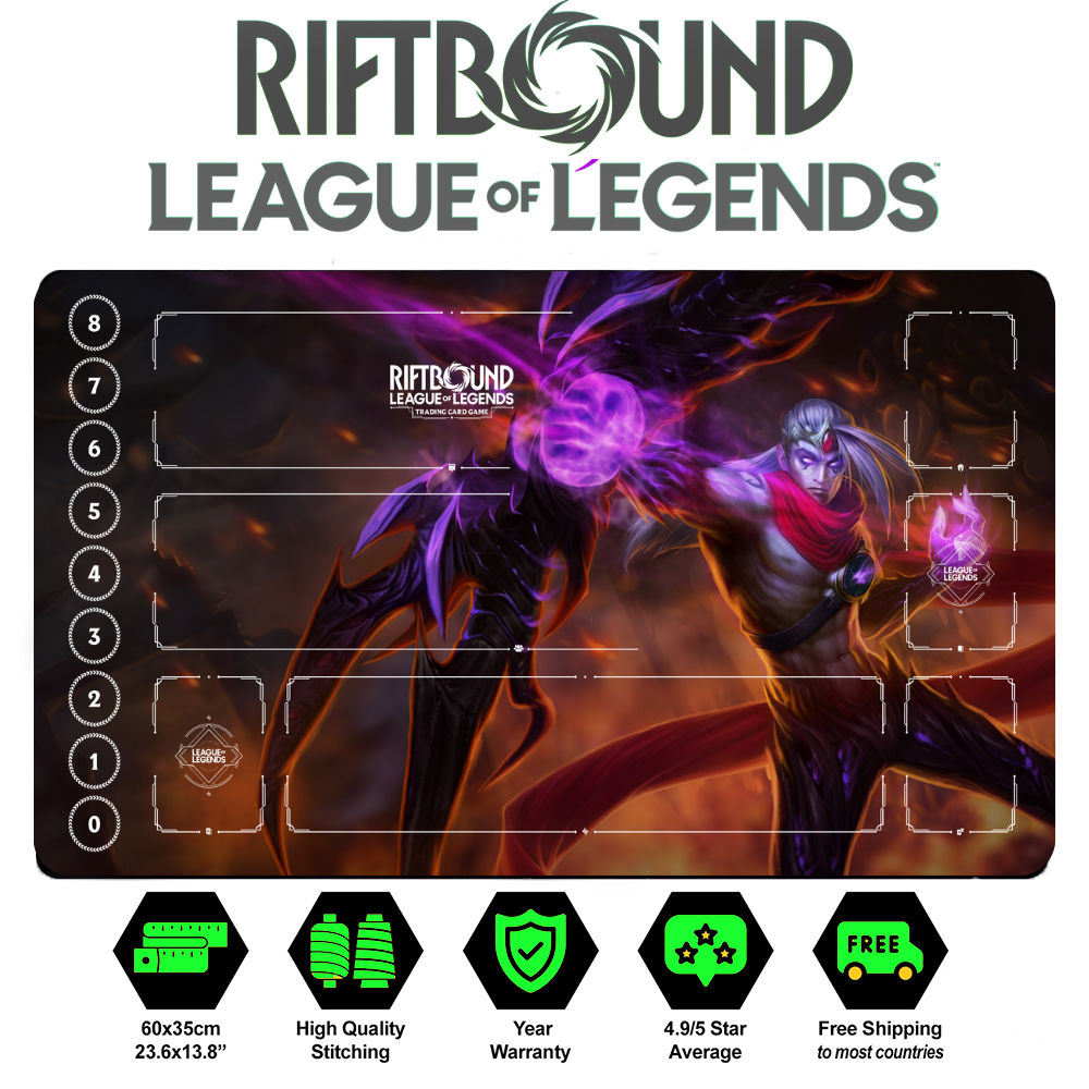 Riftbound Varus Playmat: League of Legends Trading Card Game (24" x 14")