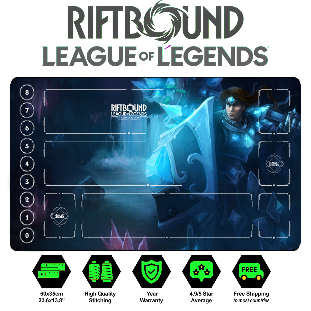 Riftbound Taric Playmat: League of Legends Trading Card Game (24" x 14")
