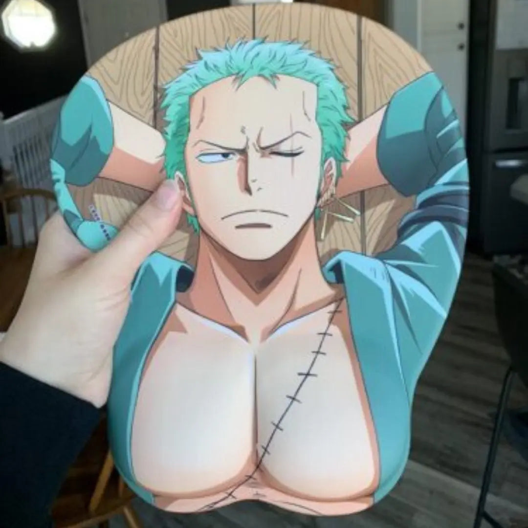 Zoro Breast Mouse Pad 3D Wrist Rest | Anime Oppai Roronoa Zoro Effenfine