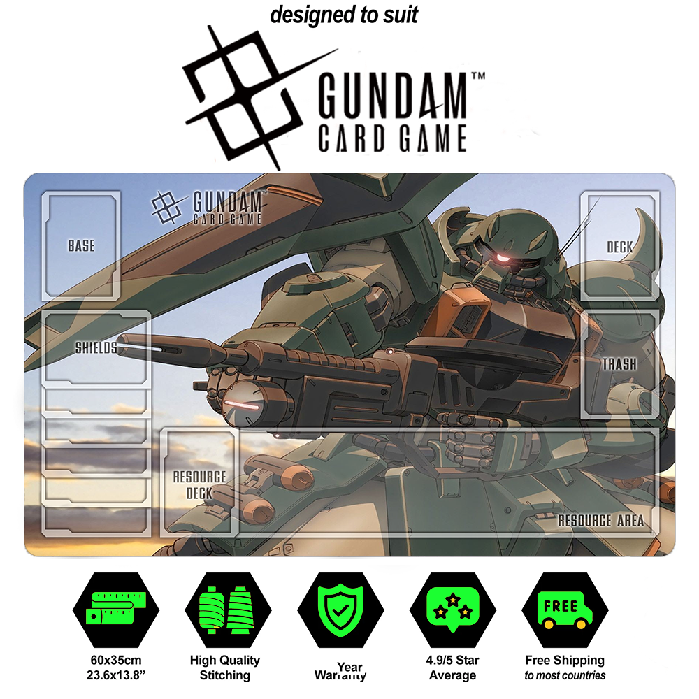 Gundam TCG Zaku II Gundam Alternate Art Beta Playmat Custom