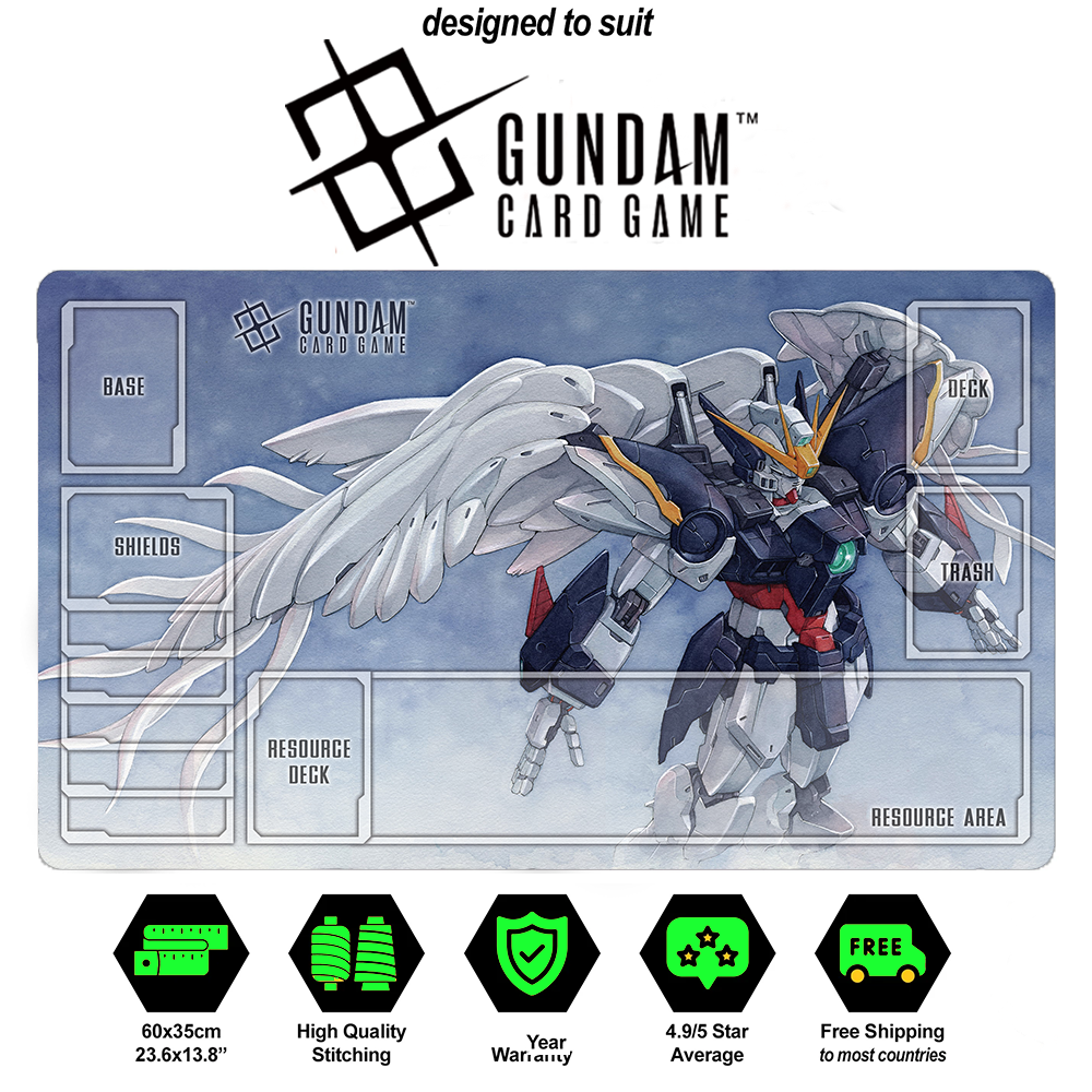 Gundam TCG Playmat – XXXG-00W0 Wing Gundam Zero Alternate Art Beta Edition |  Custom Premium Playmat