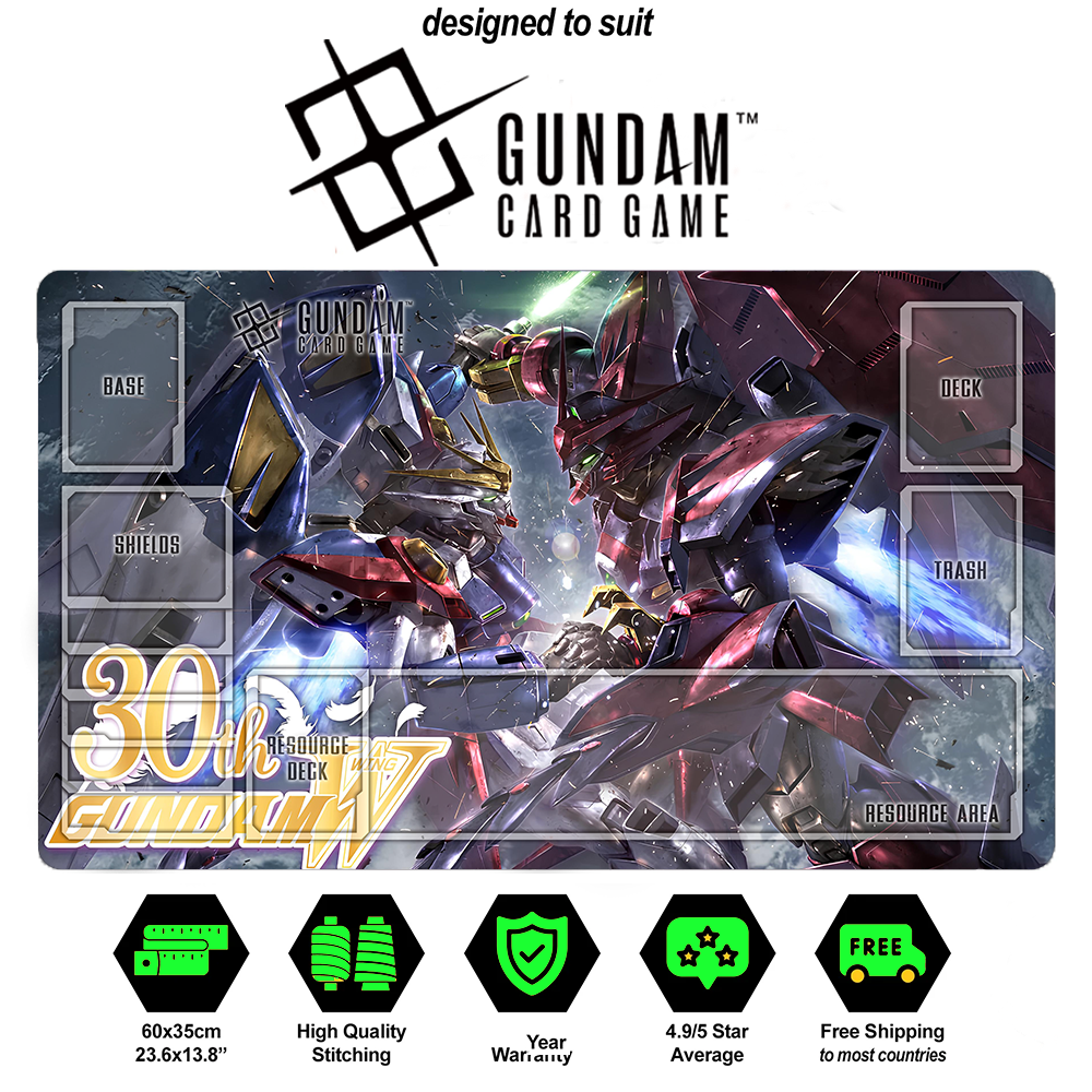 Gundam TCG Playmat –  Gundam Wing 30th  Alternate Art Beta Edition | Premium Custom Game Mat