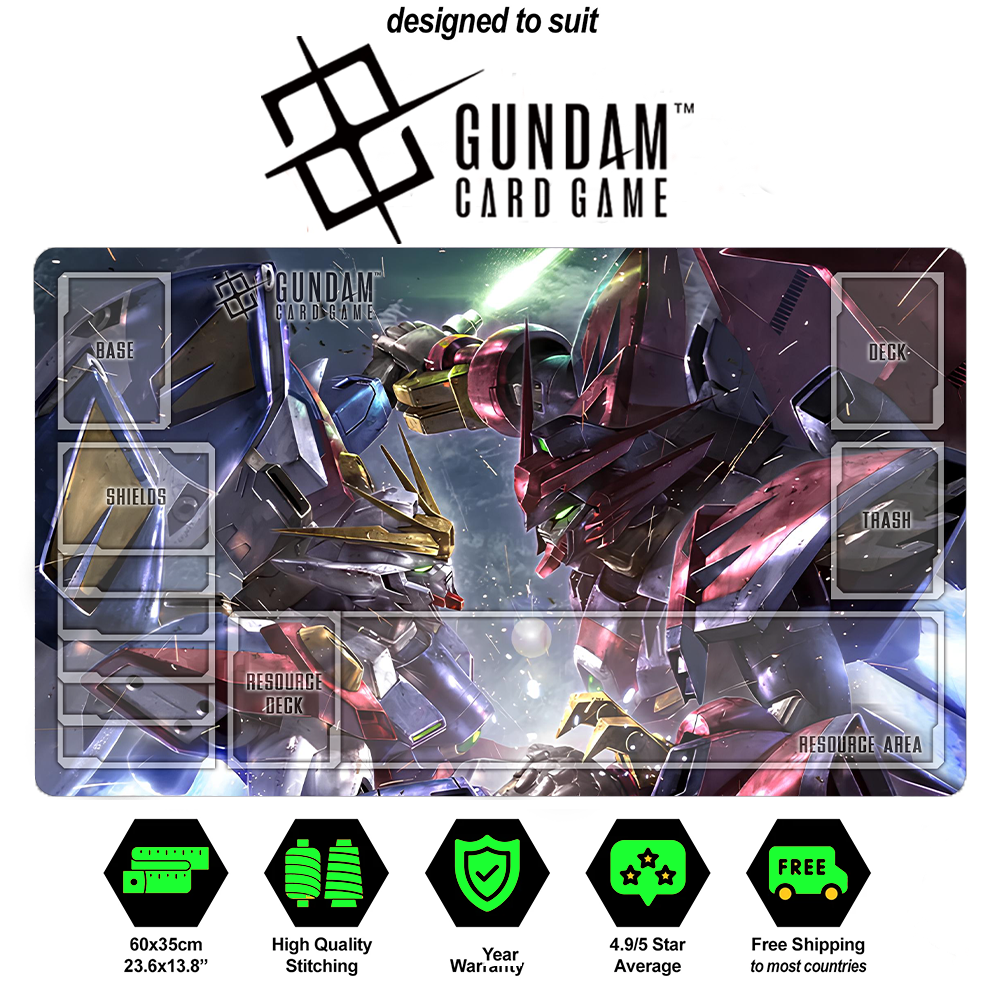 Gundam TCG Playmat – 30th Anniversary Gundam Alternate Art Beta Edition | Premium Custom PlayMat