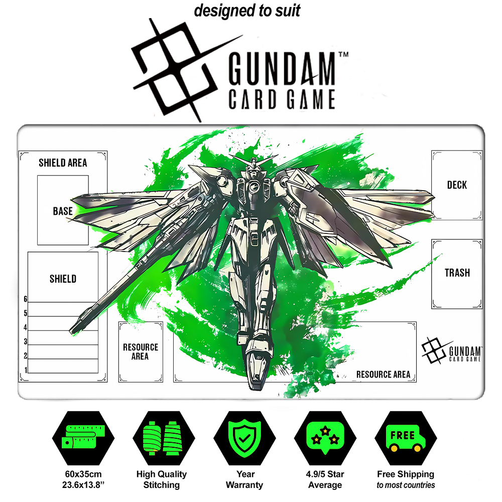 Gundam TCG Playmat Wing Gundam Alternate Art Beta Playmat Custom