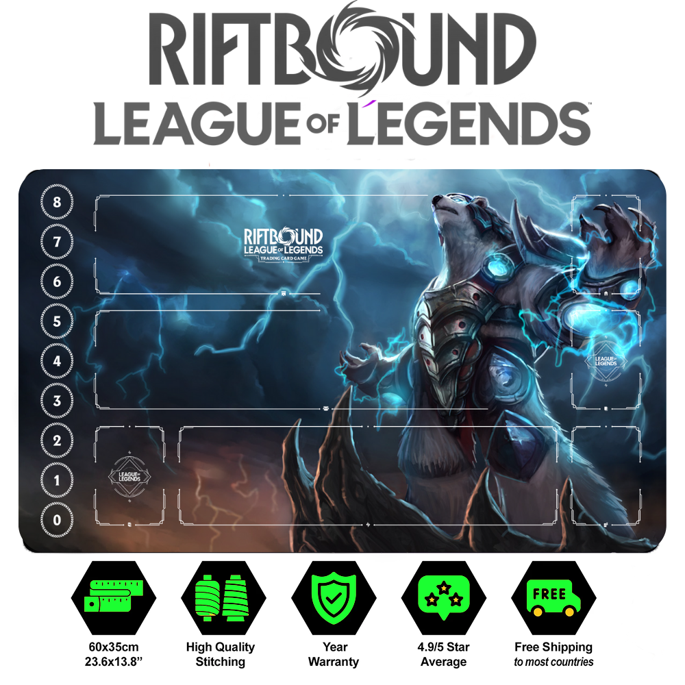 Riftbound Old Volibear Playmat: League of Legends Trading Card Game (24" x 14")