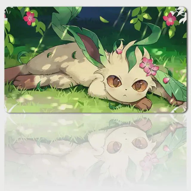 789985 - Board Game Pokemon Leafeon Playmat Games Mousepad Play Mat of TCG Effenfine