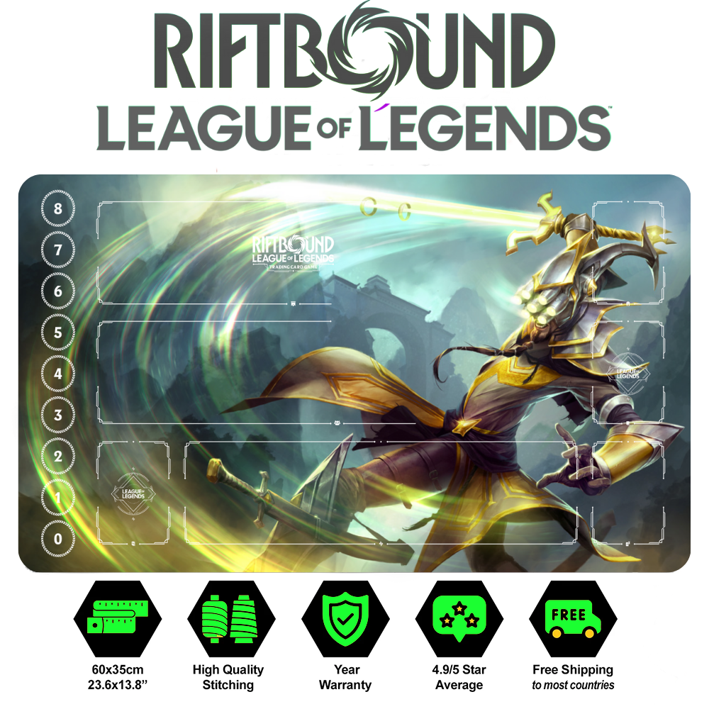 Master Yi Playmat - Riftbound Trading Card Game (24" x 14")