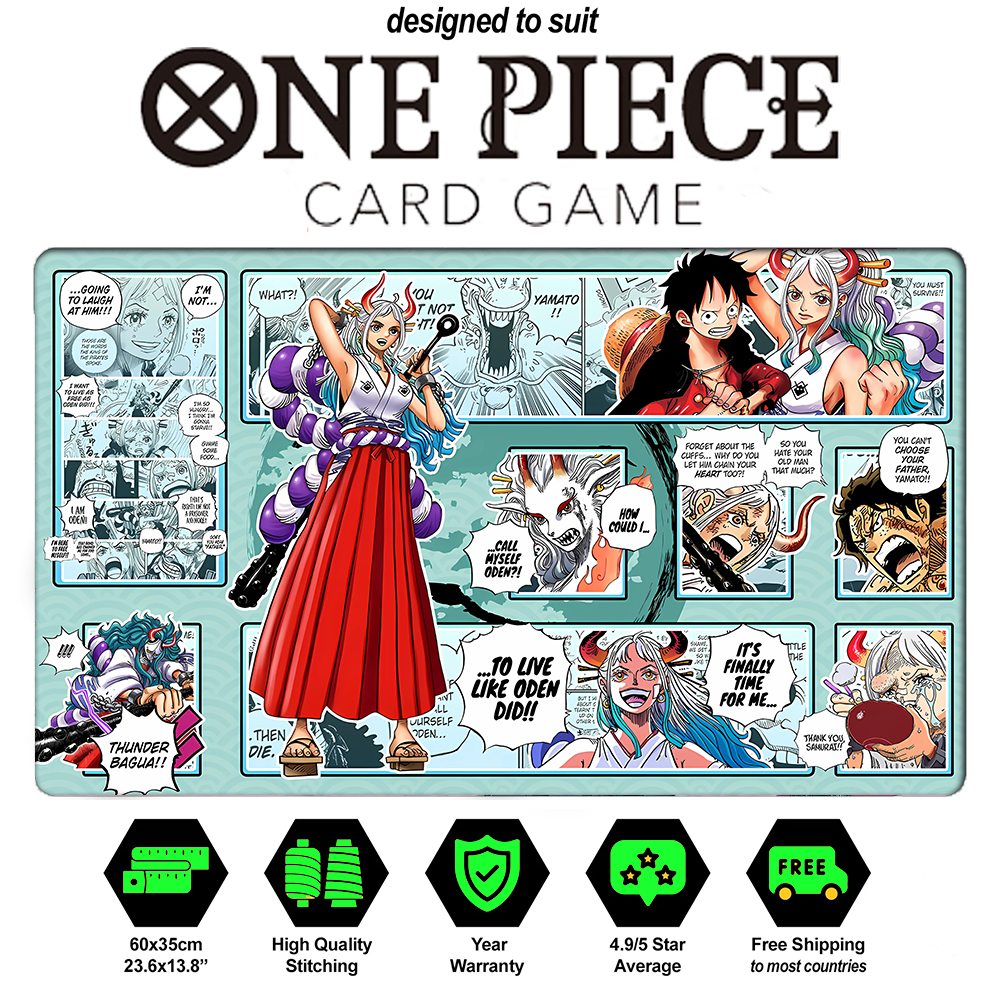 One Piece Playmat Yamato Comic 3 Playmat CCG OPCG TCG Trading Card Game Mat