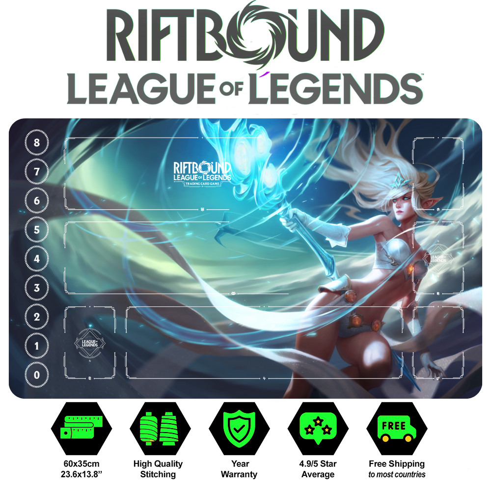 Riftbound Janna Playmat: League of Legends Trading Card Game (24" x 14")
