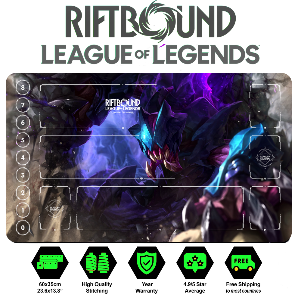 Riftbound Rek'sai Playmat: League of Legends Trading Card Game (24" x 14")