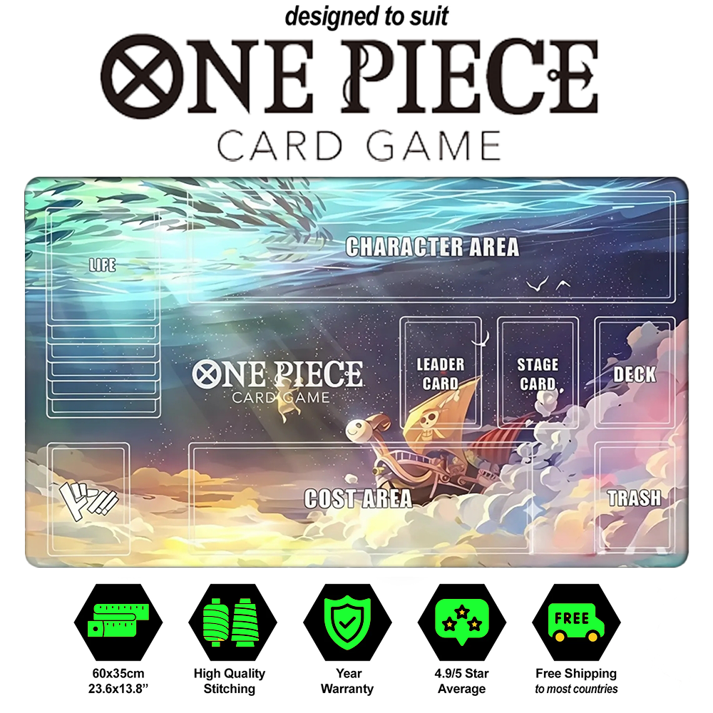 Going Merry One Piece Playmat – Premium OPCG/TCG Mat with Zones | Custom Playmat