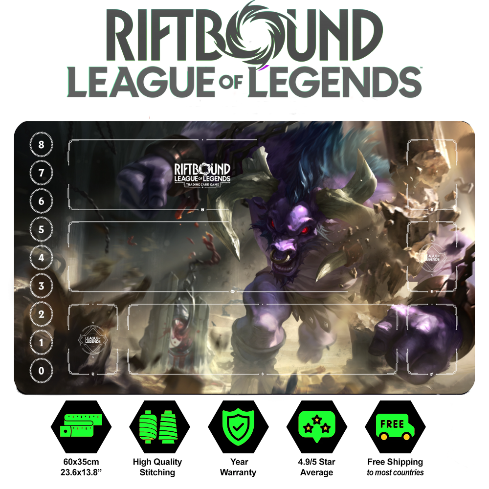 Riftbound Alistar Playmat: League of Legends Trading Card Game (24" x 14")