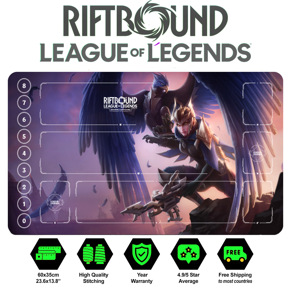Riftbound Quinn Playmat: League of Legends Trading Card Game (24" x 14")