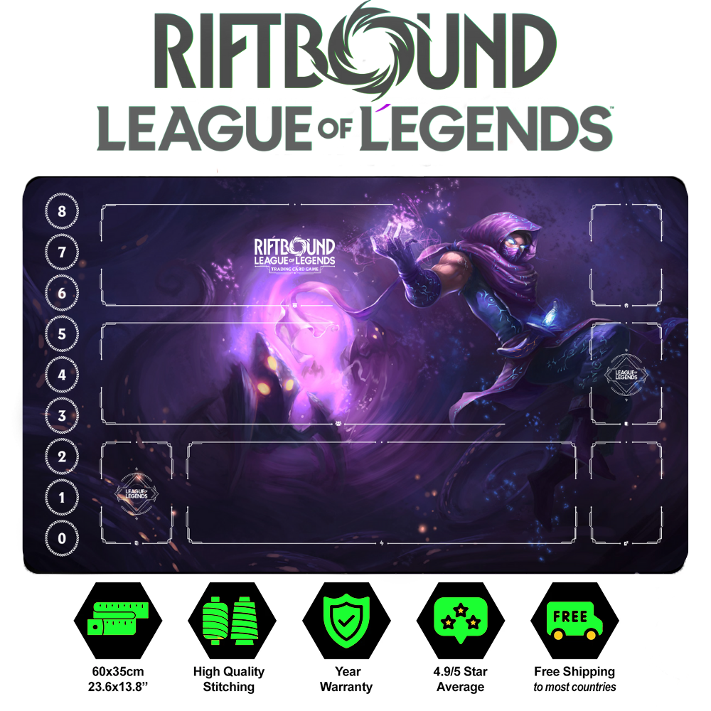 Riftbound Malzahar Playmat: League of Legends Trading Card Game (24" x 14")