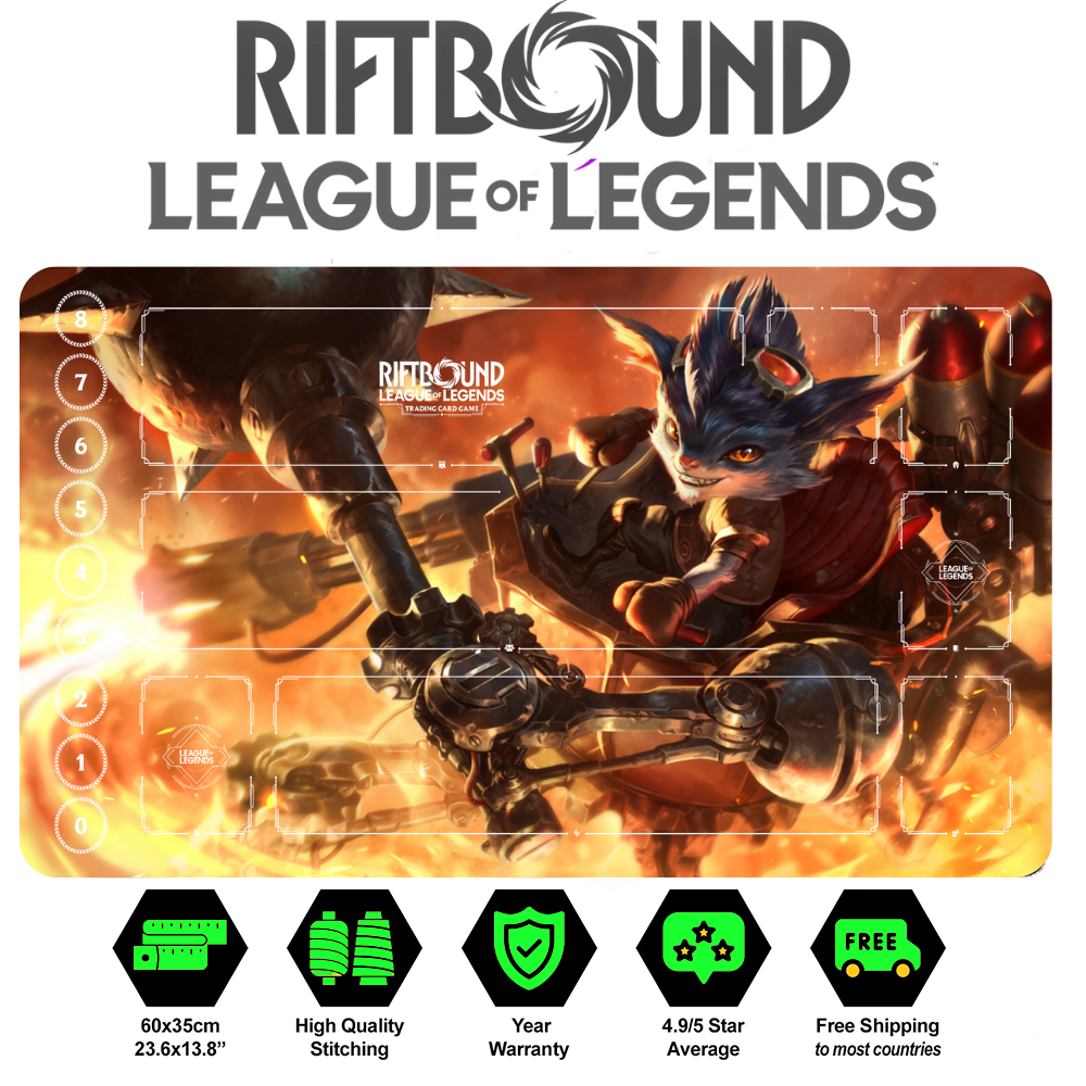 Riftbound Rumble Playmat: League of Legends Trading Card Game (24" x 14")