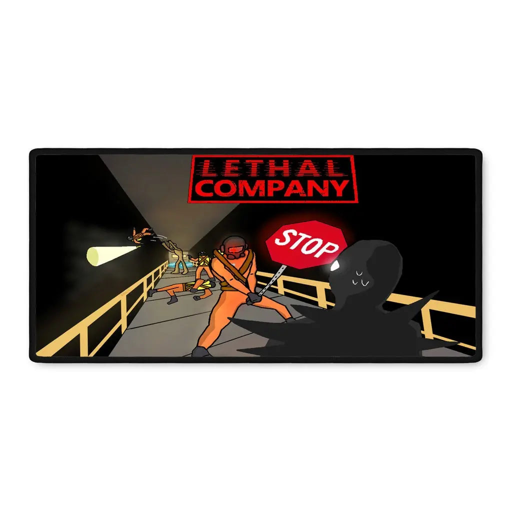 Lethal Company Playmat Employee of The Month, Gaming Deskpad, Anime XXL Effenfine
