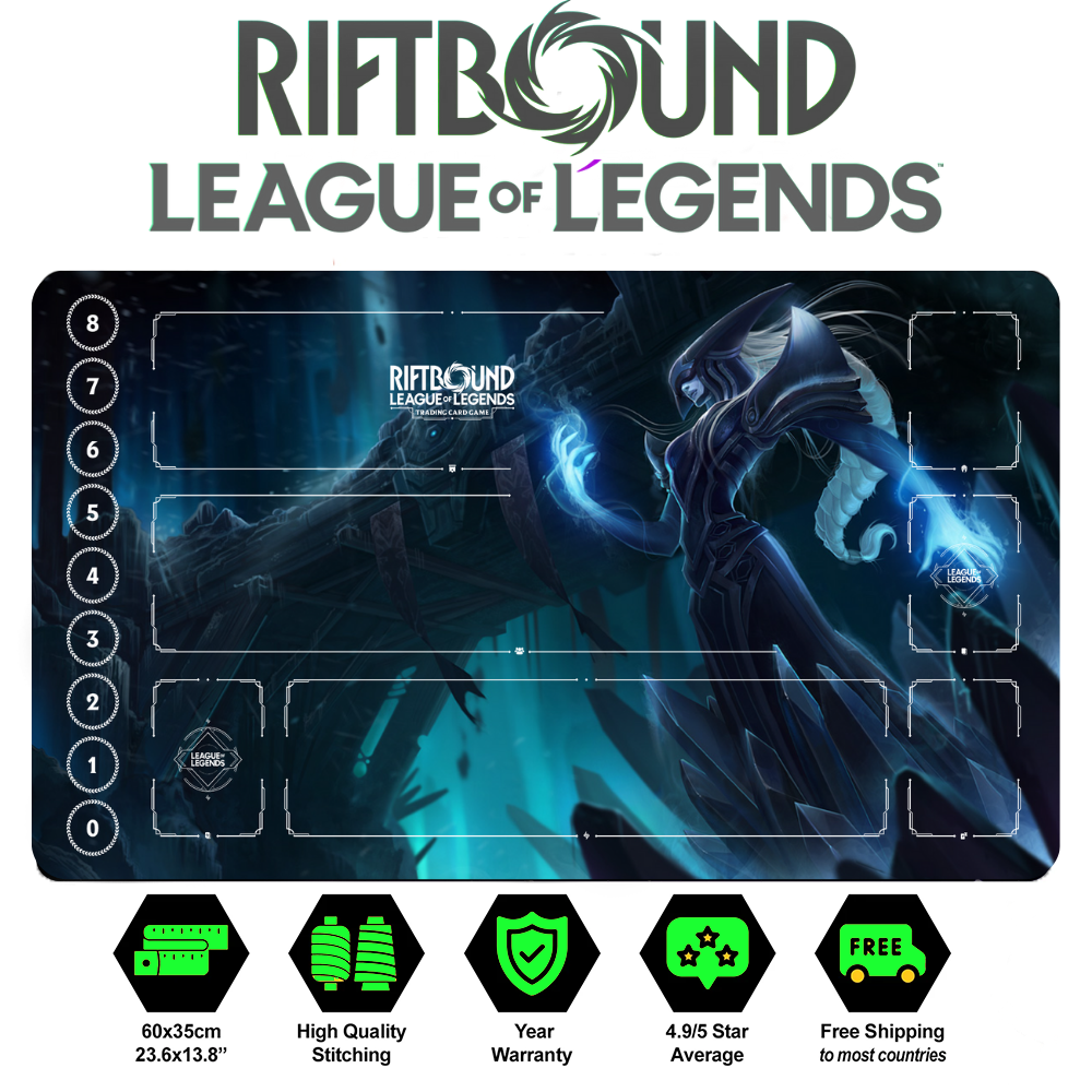 Riftbound Lissandra Playmat: League of Legends Trading Card Game (24" x 14")