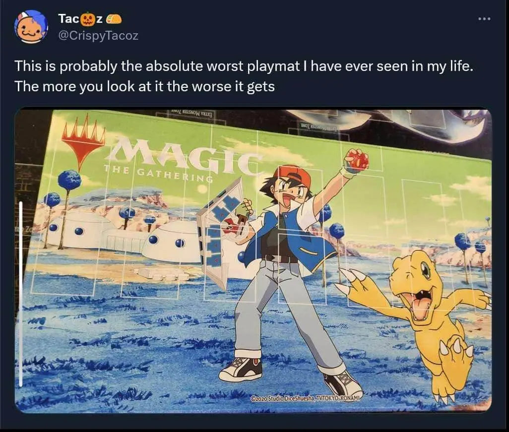 Magic the Gathering Pokemon TCG Digimon Dragon Ball Yugioh Card Cursed Playmat Effenfine