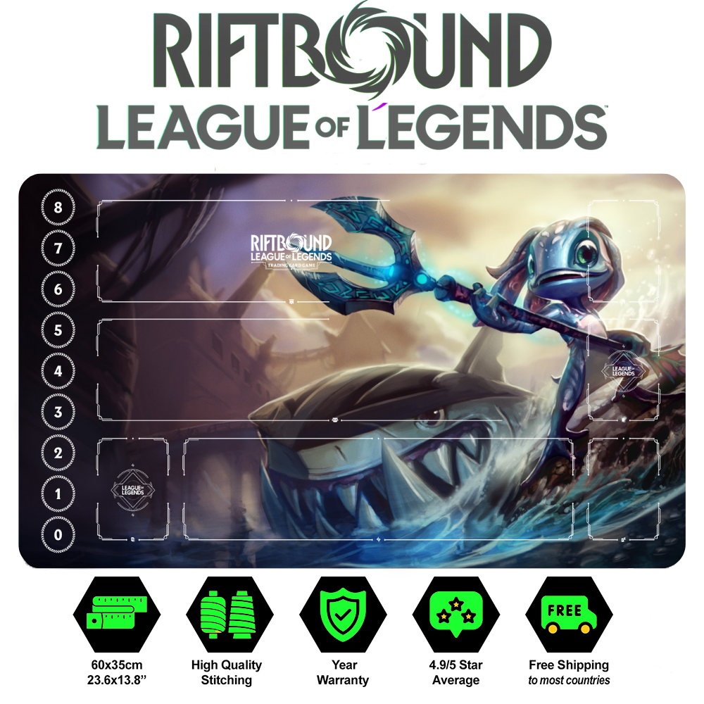 Riftbound Fizz Playmat: League of Legends Trading Card Game (24" x 14")
