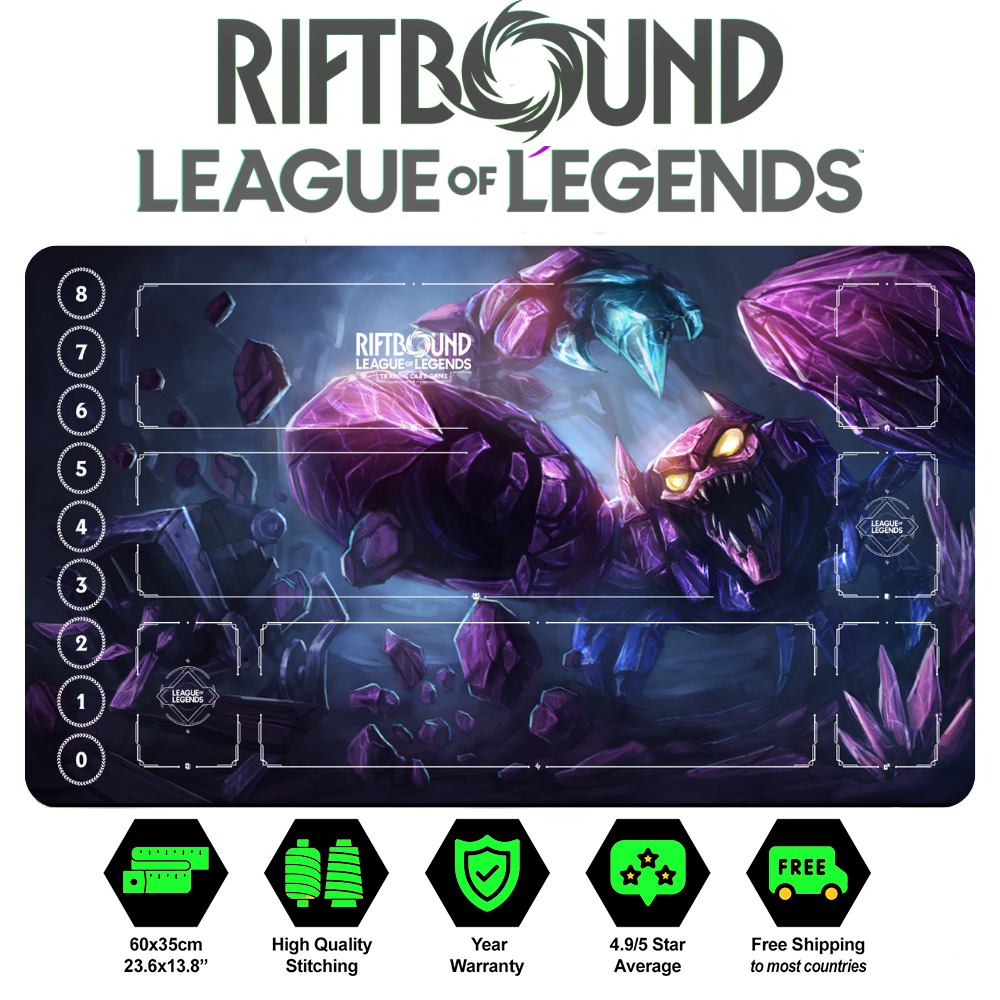 Riftbound Skarner Playmat: League of Legends Trading Card Game (24" x 14")