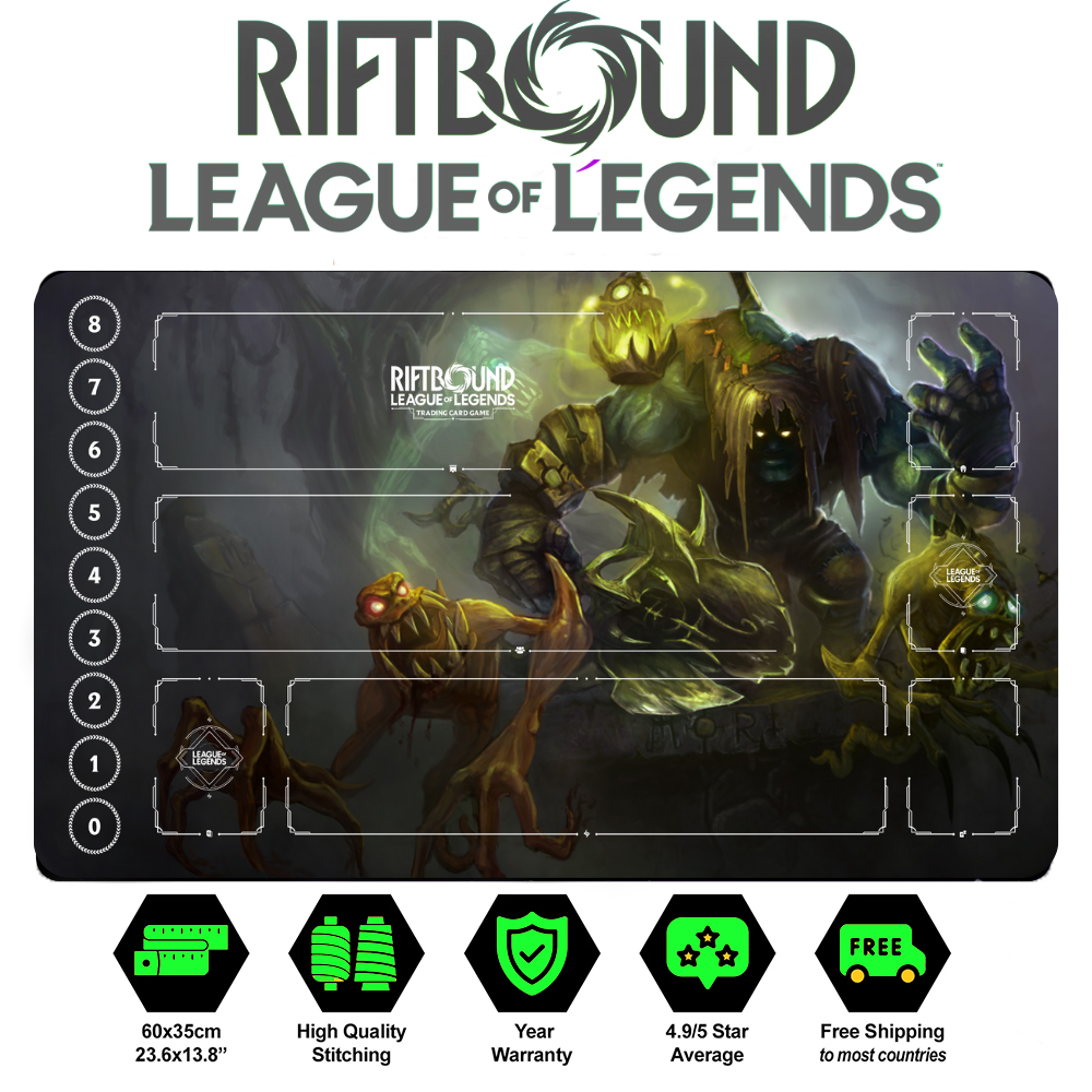 Riftbound Yorick Playmat: League of Legends Trading Card Game (24" x 14")