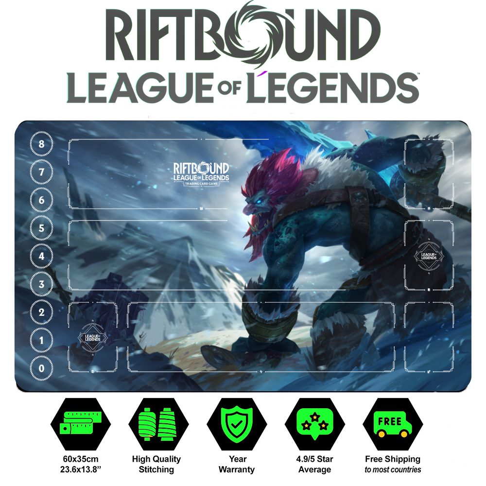 Riftbound Trundle Playmat: League of Legends Trading Card Game (24" x 14")